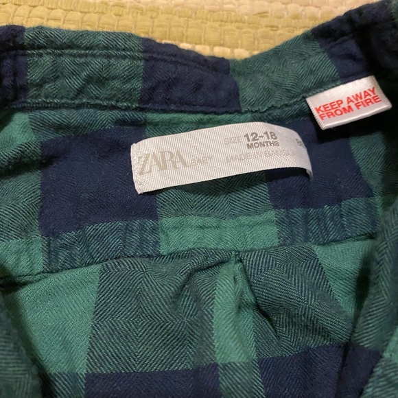 Green Flannel Shirt for Toddler - Picture 3 of 3